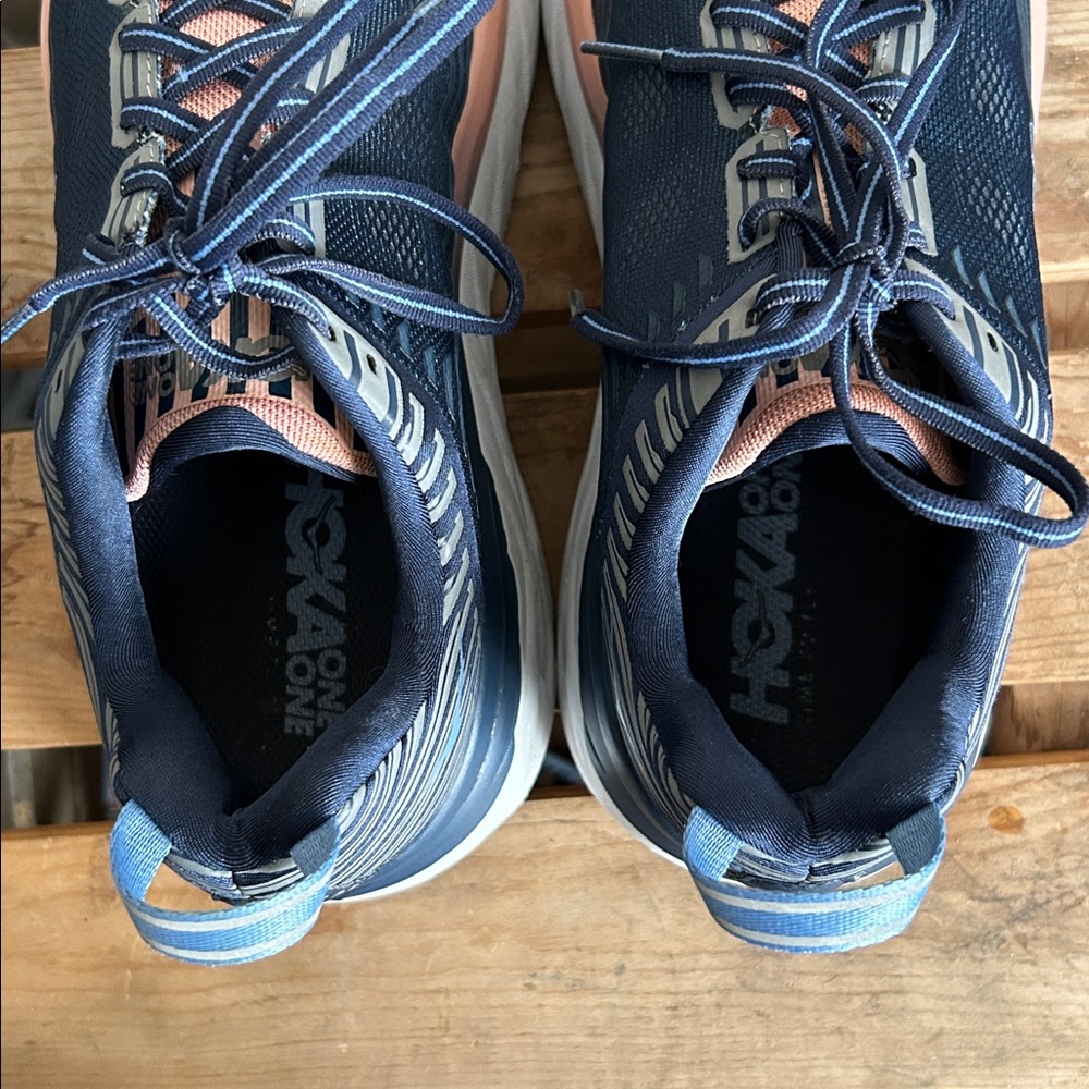 Hoka One One Bondi 6 in Mood Indigo, Dusty Pink Size 10.5 - Picture 7 of 9